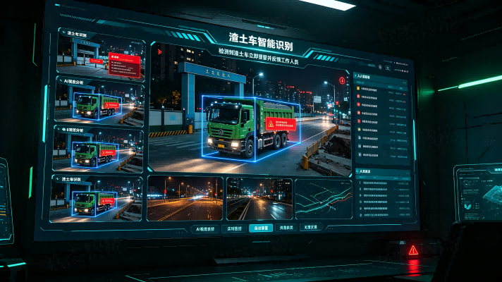 Intelligent recognition algorithm system for dump trucks